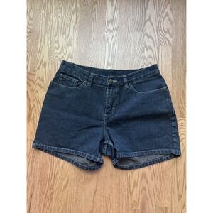 Lee Denim Jeans Shorts Women's Size 12P Petite 5 Pocket Style Belt Loops Riveted